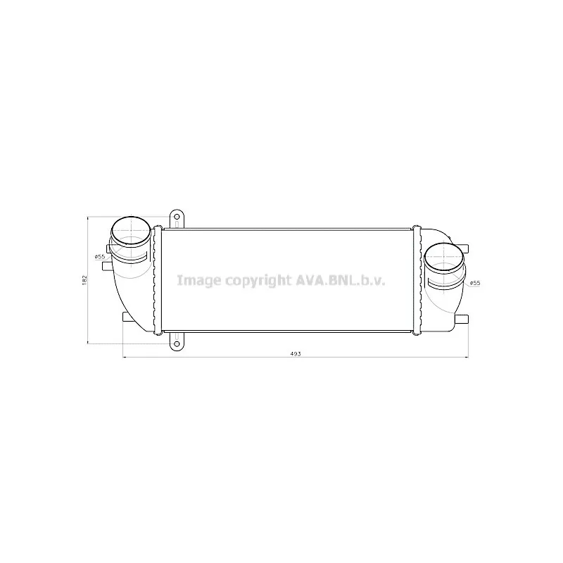 Intercooler, échangeur AVA QUALITY COOLING HY4601
