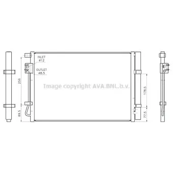Condenseur, climatisation AVA QUALITY COOLING HY5602D