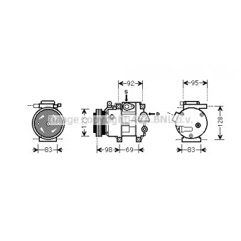 Compresseur, climatisation AVA QUALITY COOLING HYAK239