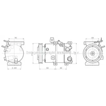 Compresseur, climatisation AVA QUALITY COOLING HYAK606