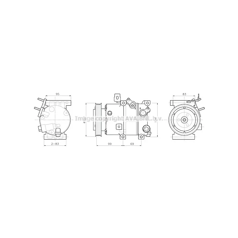Compresseur, climatisation AVA QUALITY COOLING HYAK606