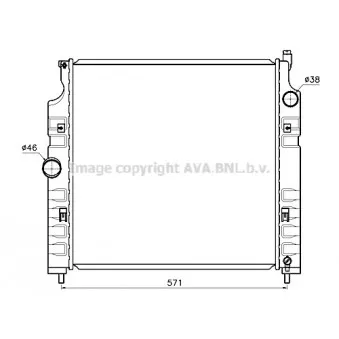 Radiateur, refroidissement du moteur AVA QUALITY COOLING JE2089