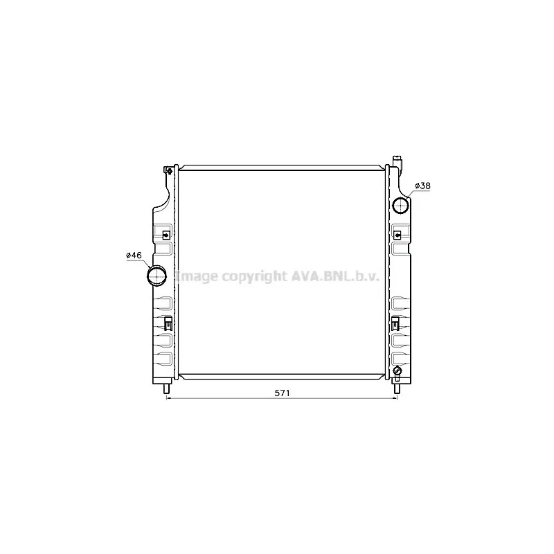 Radiateur, refroidissement du moteur AVA QUALITY COOLING JE2089