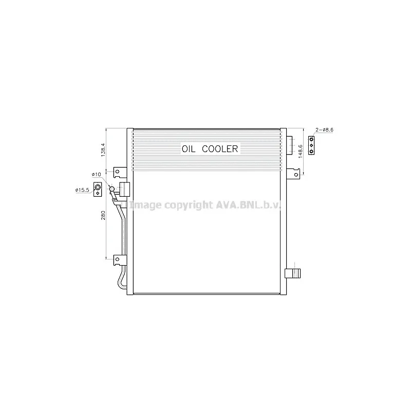 Condenseur, climatisation AVA QUALITY COOLING JE5091