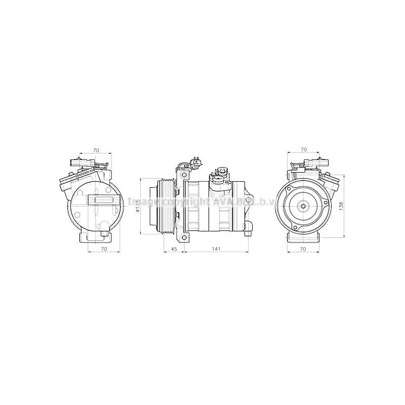 Compresseur, climatisation AVA QUALITY COOLING JEAK092