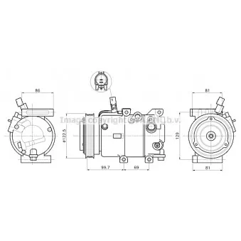 Compresseur, climatisation AVA QUALITY COOLING
