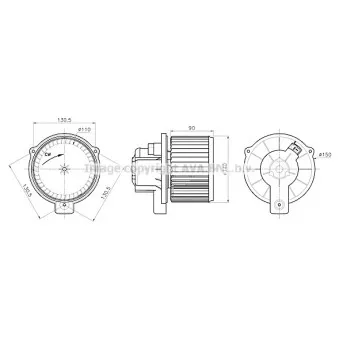Pulseur d'air habitacle AVA QUALITY COOLING MC8020