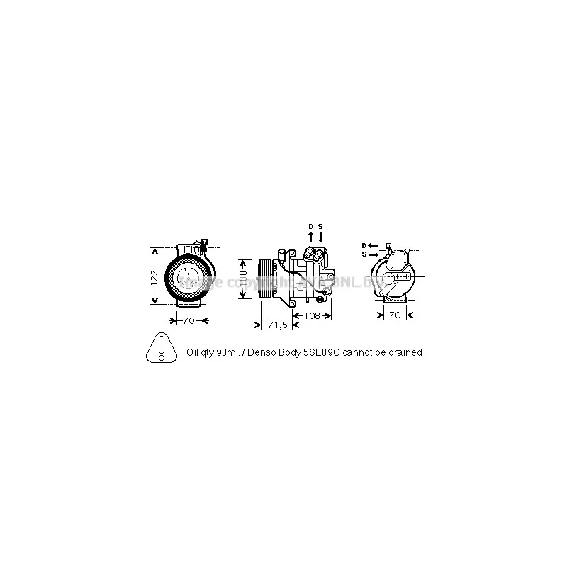 Compresseur, climatisation AVA QUALITY COOLING MCAK008