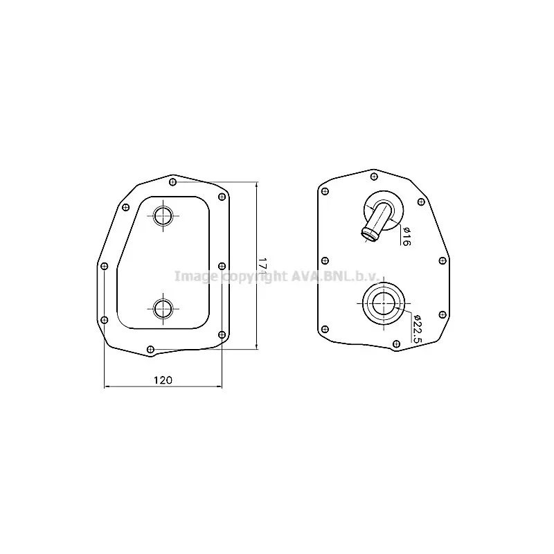 Radiateur d'huile AVA QUALITY COOLING MS3781