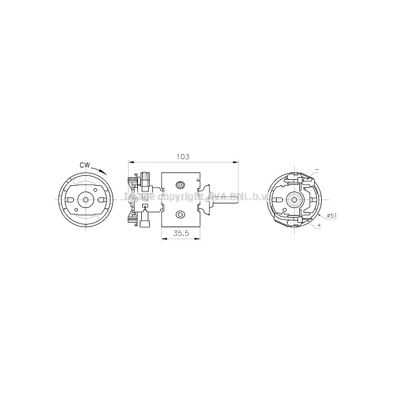 Pulseur d'air habitacle AVA QUALITY COOLING MS8783