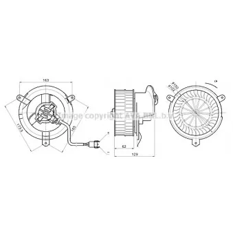 Pulseur d'air habitacle AVA QUALITY COOLING MS8784