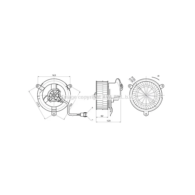 Pulseur d'air habitacle AVA QUALITY COOLING MS8784