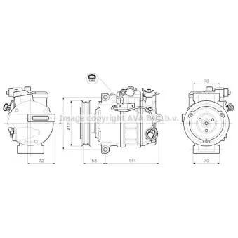 Compresseur, climatisation AVA QUALITY COOLING MSAK785