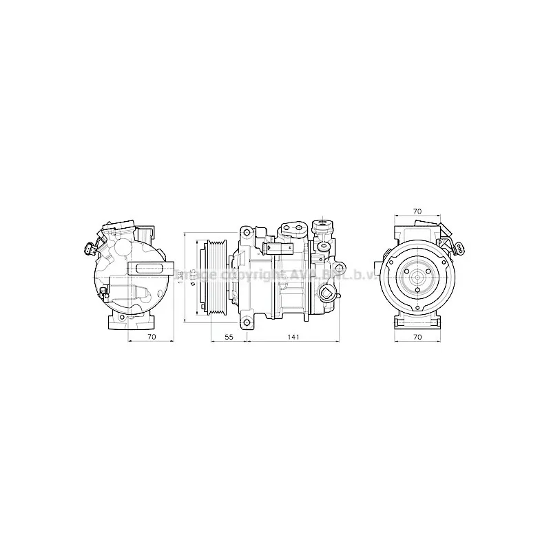 Compresseur, climatisation AVA QUALITY COOLING MSAK786