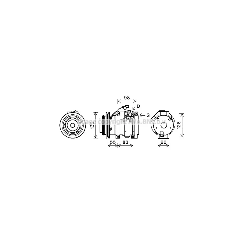 Compresseur, climatisation AVA QUALITY COOLING MTAK219