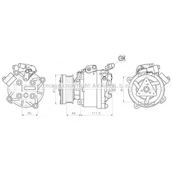 Compresseur, climatisation AVA QUALITY COOLING MTAK294