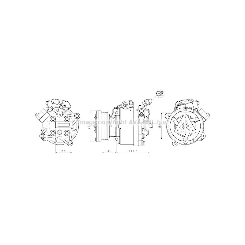 Compresseur, climatisation AVA QUALITY COOLING MTAK294