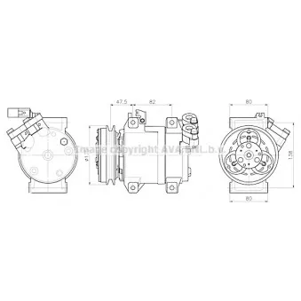 Compresseur, climatisation AVA QUALITY COOLING MTAK295