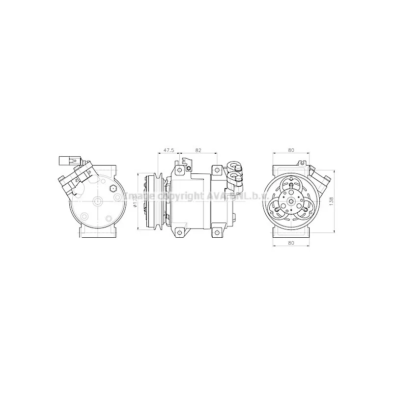 Compresseur, climatisation AVA QUALITY COOLING MTAK295