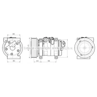 Compresseur, climatisation AVA QUALITY COOLING MZAK302
