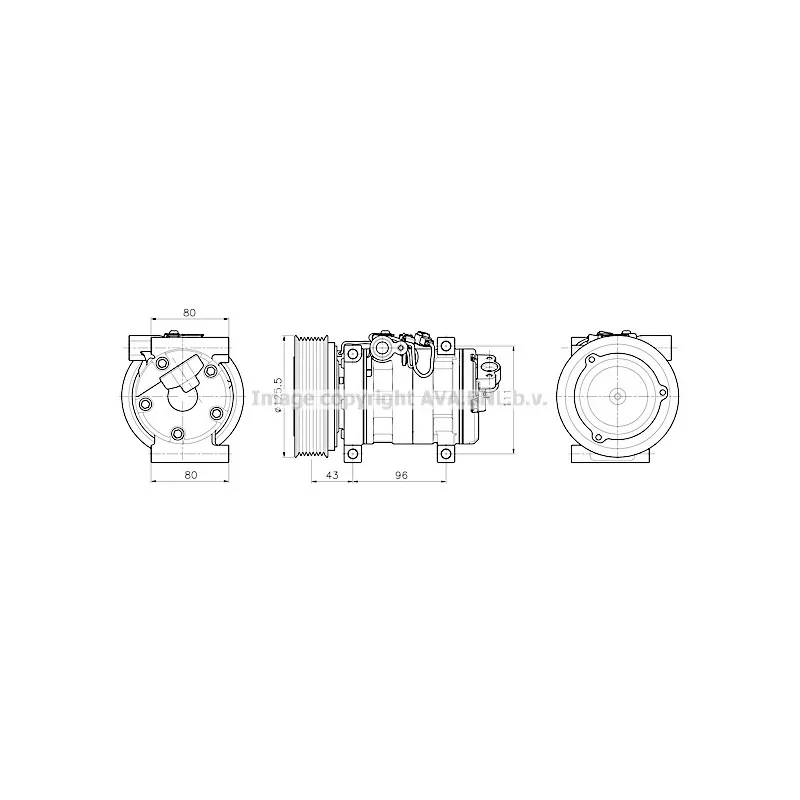Compresseur, climatisation AVA QUALITY COOLING MZAK302