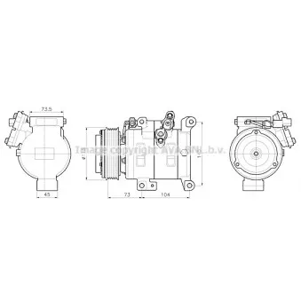 Compresseur, climatisation AVA QUALITY COOLING MZAK303