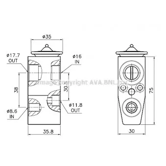Détendeur, climatisation AVA QUALITY COOLING OL1746