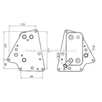 Radiateur d'huile AVA QUALITY COOLING OL3748