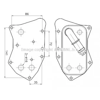 Radiateur d'huile AVA QUALITY COOLING OL3749