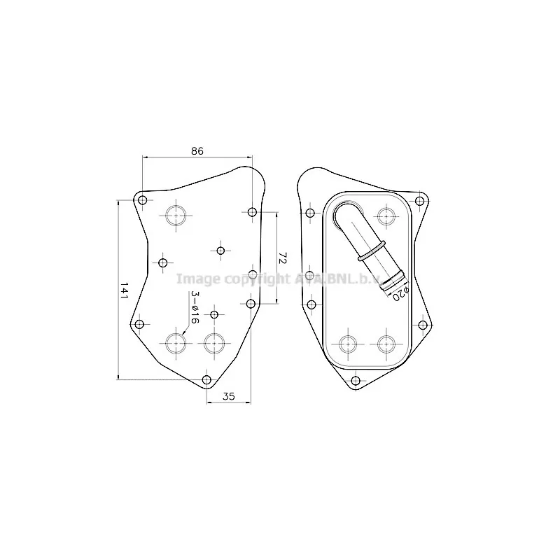Radiateur d'huile AVA QUALITY COOLING OL3749