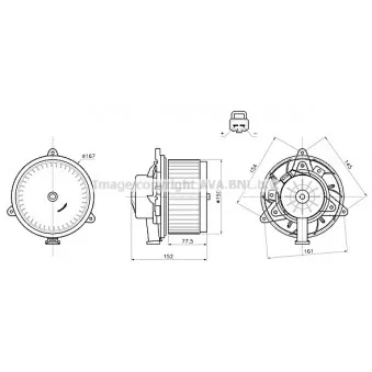 Pulseur d'air habitacle AVA QUALITY COOLING OL8752