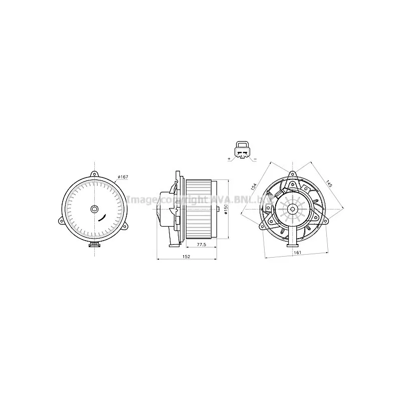 Pulseur d'air habitacle AVA QUALITY COOLING OL8752