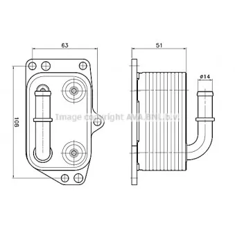 Radiateur d'huile AVA QUALITY COOLING PE3433