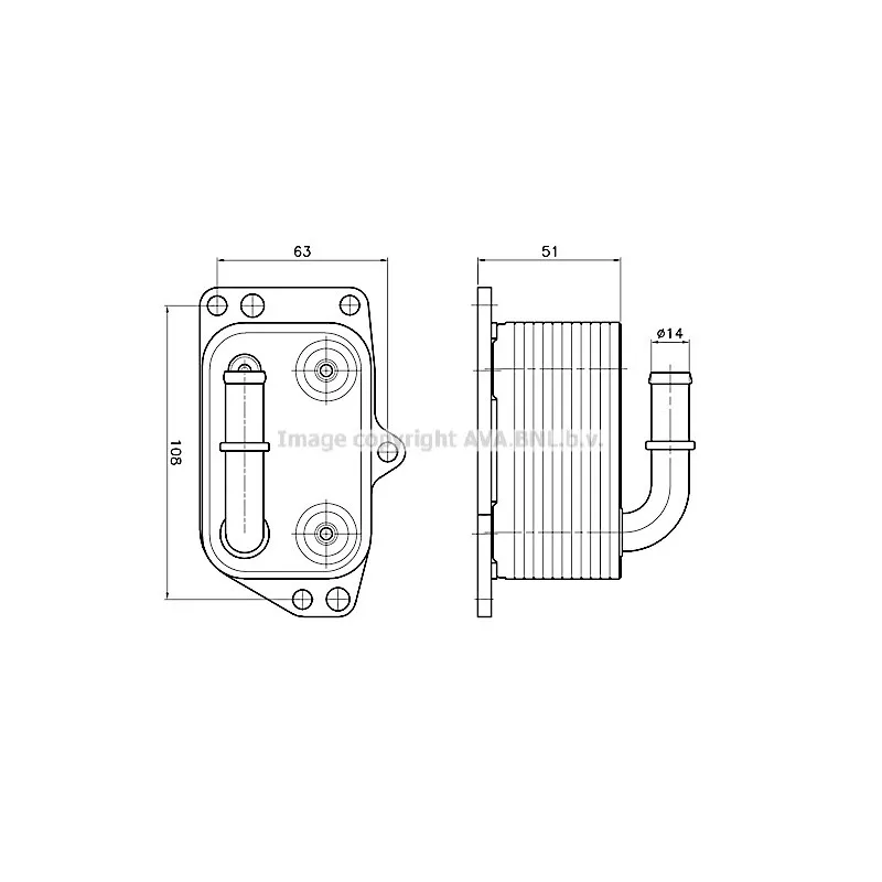 Radiateur d'huile AVA QUALITY COOLING PE3433