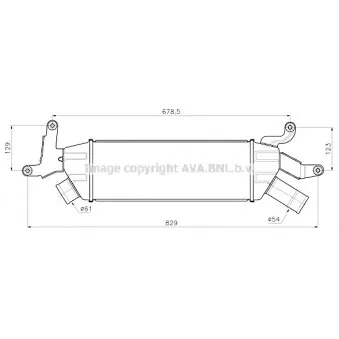 Intercooler, échangeur AVA QUALITY COOLING PE4435