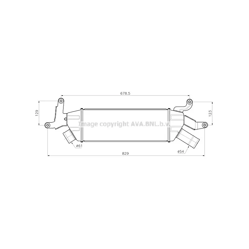 Intercooler, échangeur AVA QUALITY COOLING PE4435