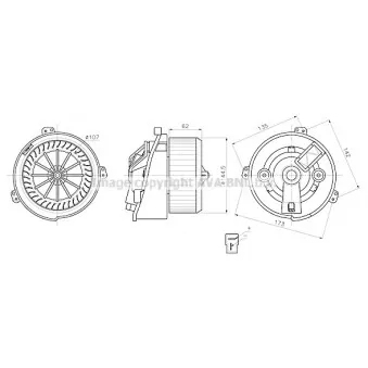 Pulseur d'air habitacle AVA QUALITY COOLING PE8436