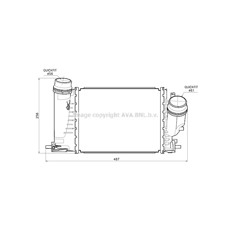 Intercooler, échangeur AVA QUALITY COOLING RT4684
