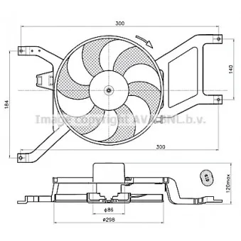 Ventilateur, refroidissement du moteur AVA QUALITY COOLING RT7685