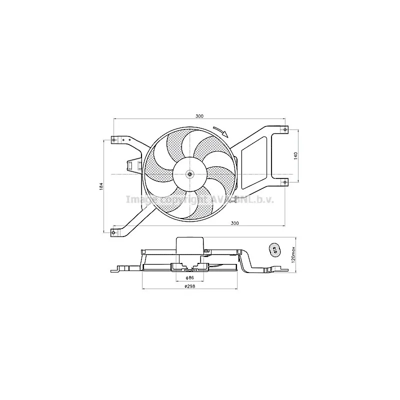 Ventilateur, refroidissement du moteur AVA QUALITY COOLING RT7685