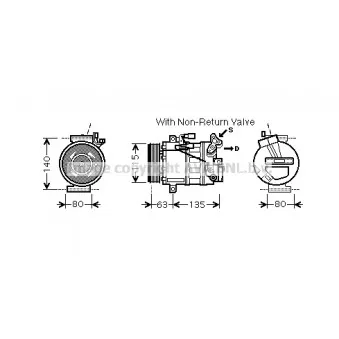 Compresseur, climatisation AVA QUALITY COOLING RTAK487