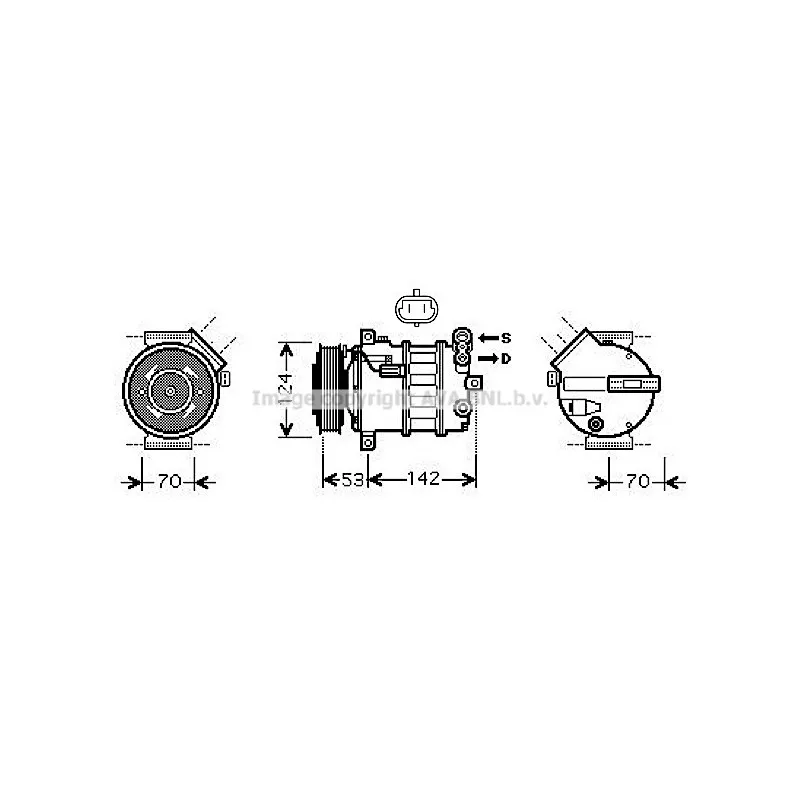 Compresseur, climatisation AVA QUALITY COOLING SBAK063