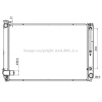 Radiateur, refroidissement du moteur AVA QUALITY COOLING TO2791