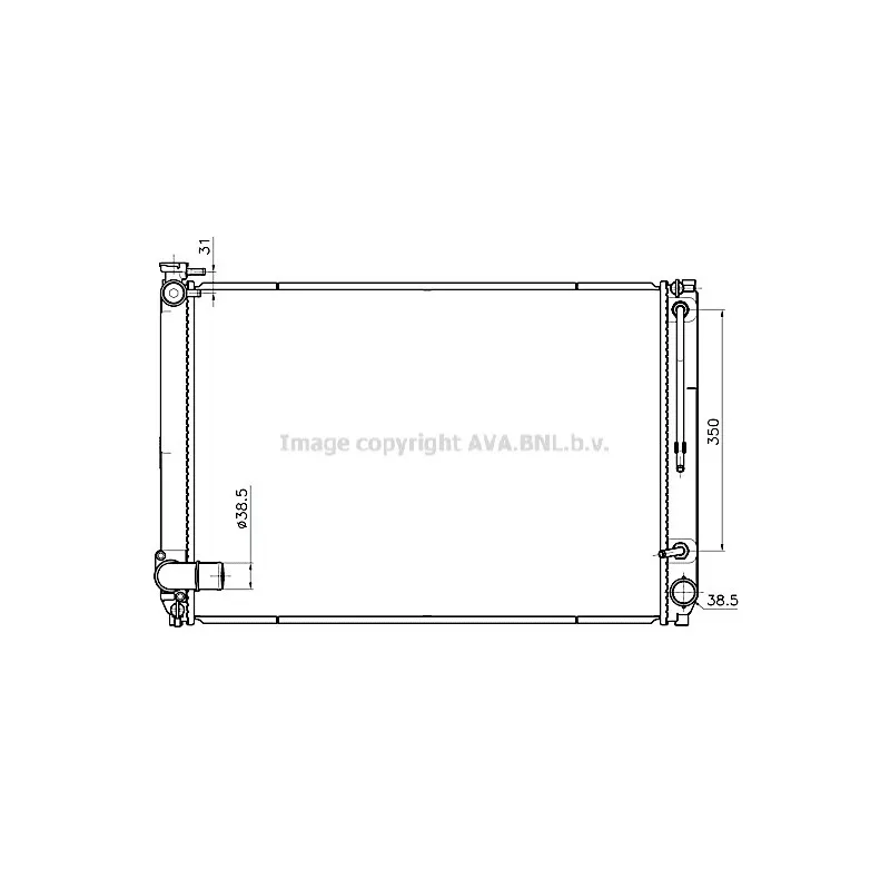 Radiateur, refroidissement du moteur AVA QUALITY COOLING TO2791