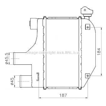 Intercooler, échangeur AVA QUALITY COOLING TO4793