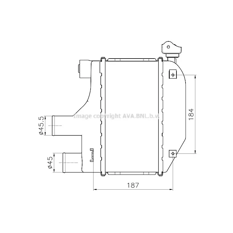 Intercooler, échangeur AVA QUALITY COOLING TO4793