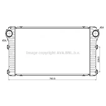 Intercooler, échangeur AVA QUALITY COOLING TO4794