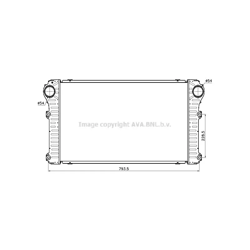 Intercooler, échangeur AVA QUALITY COOLING TO4794