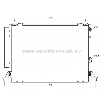 Condenseur, climatisation AVA QUALITY COOLING TO5795D