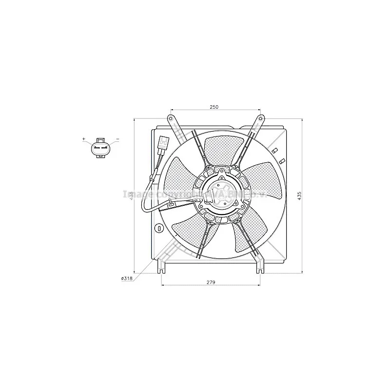 Ventilateur, refroidissement du moteur AVA QUALITY COOLING TO7800